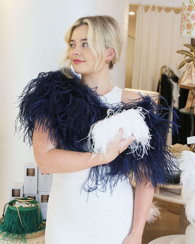 Faux Fur Feather Stole