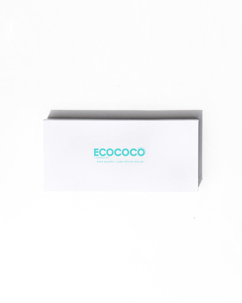 ECOCOCO Rose Quartz + Jade Crystal Roller