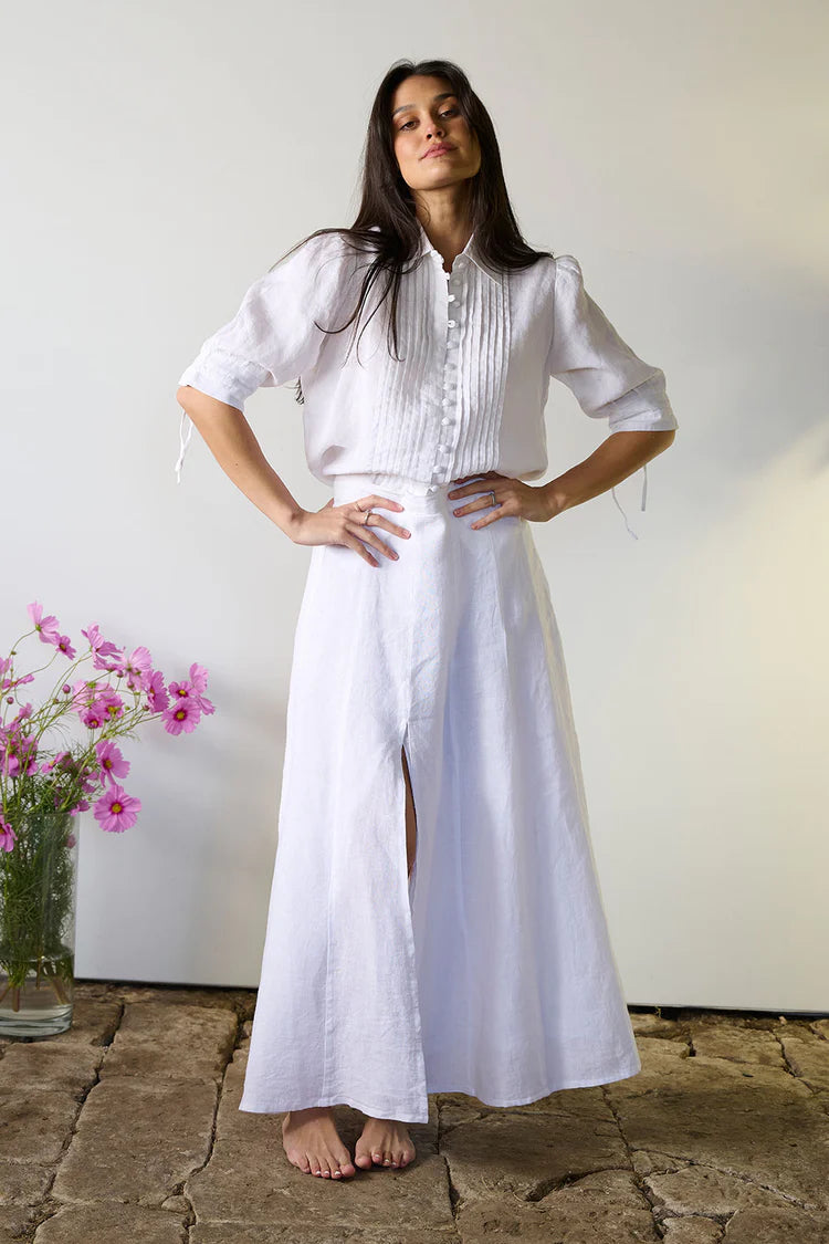 Amalfi Linen Maxi Skirt – OH LA LA Boutique