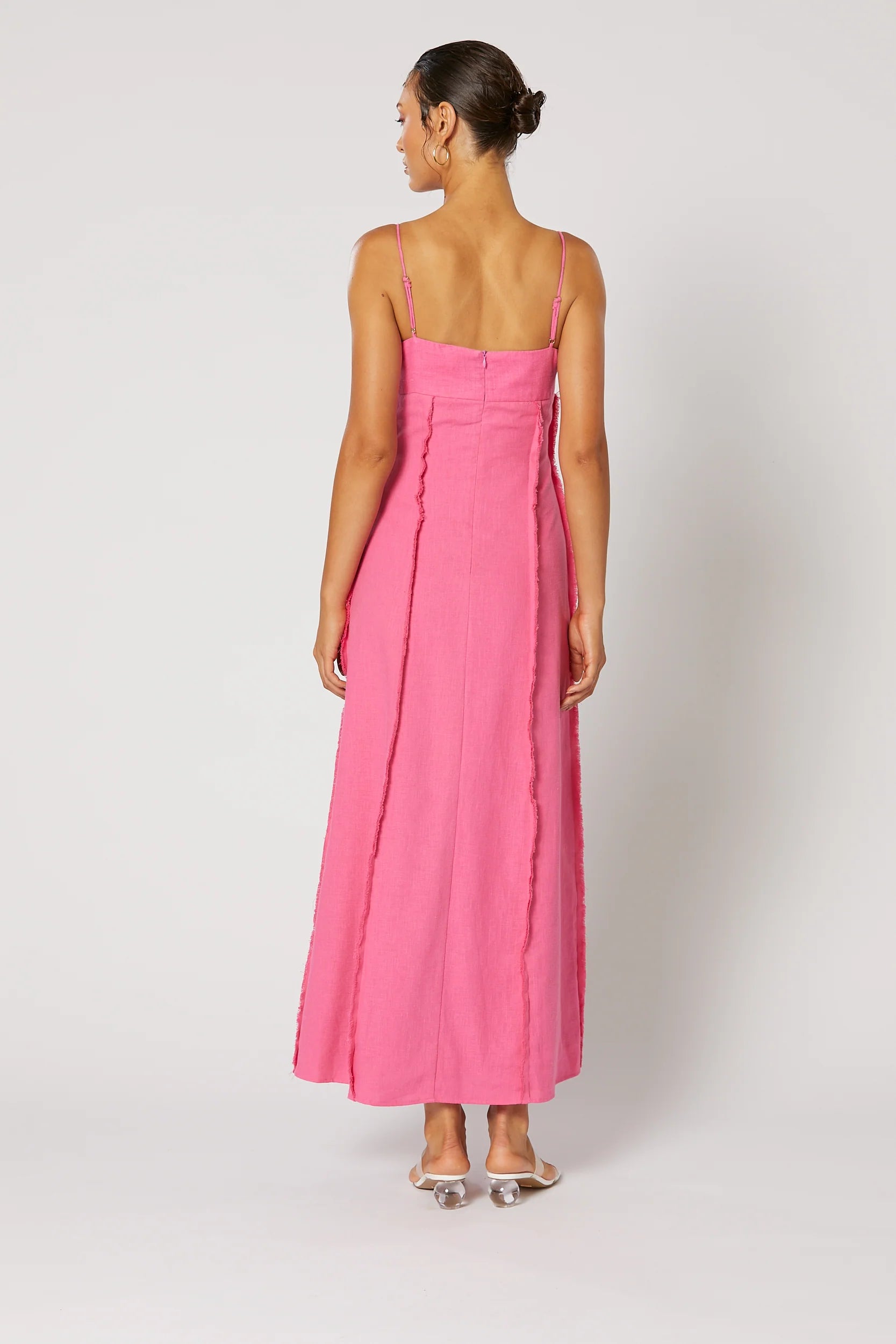 Siesta Raw Maxi Dress Pink