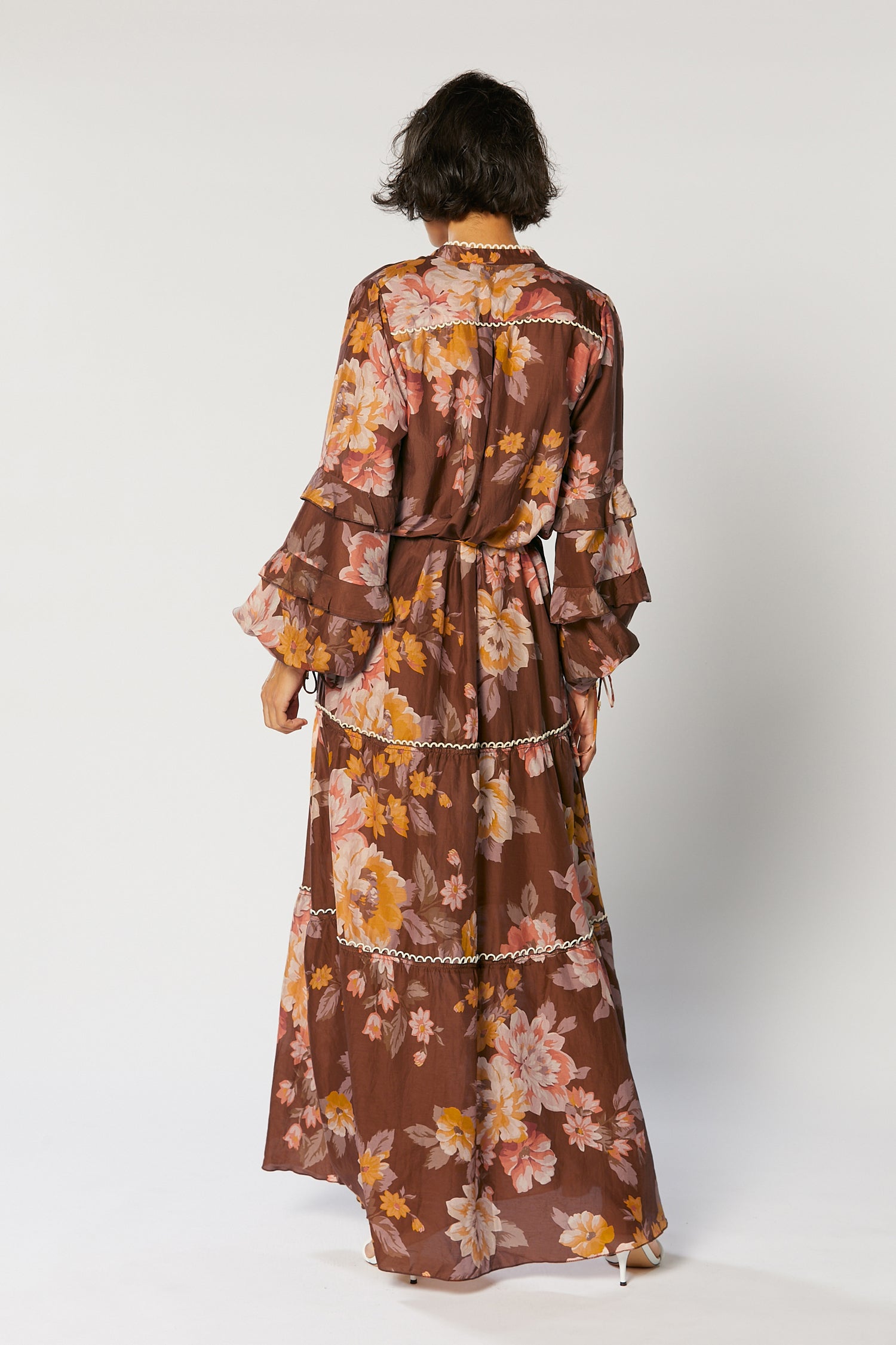 Dahlia Dress Brown Floral