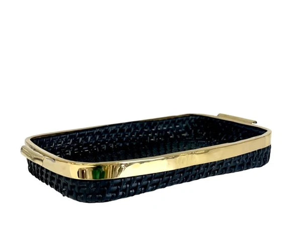 St Barts Tray Black and Gold