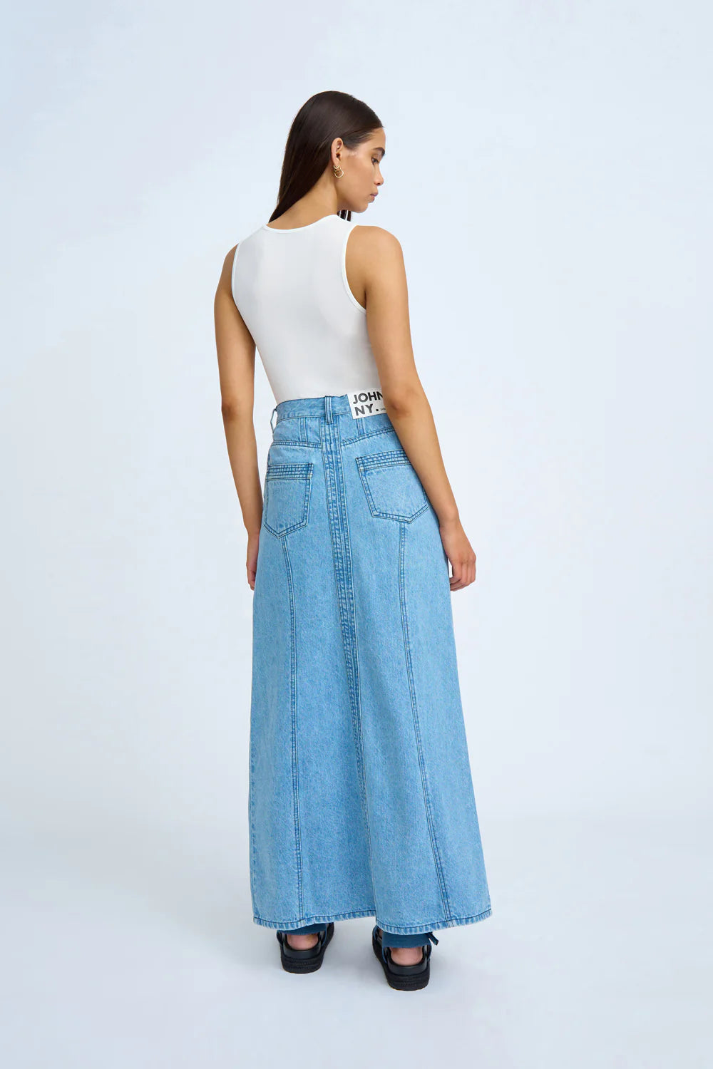 Blue Jean Beauty A line Skirt