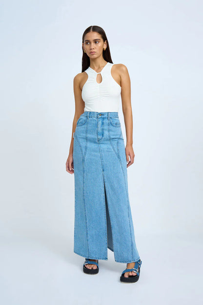 Blue Jean Beauty A line Skirt