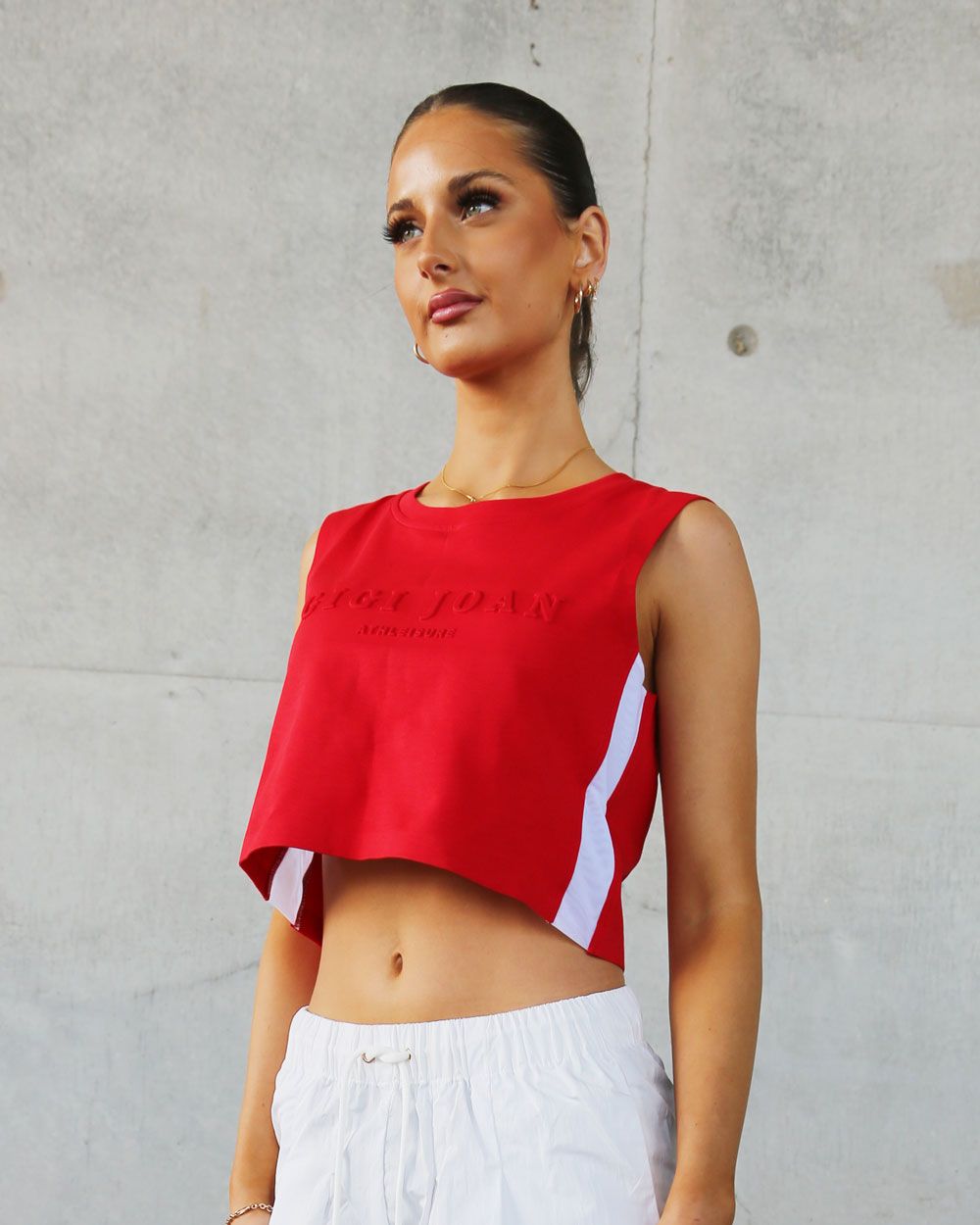 Everyday Cropped Tank Red