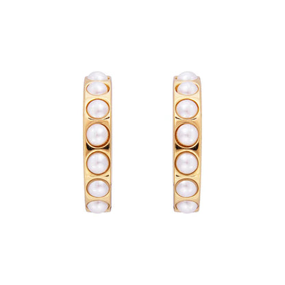 Crystal Pearl Maxi Hoops