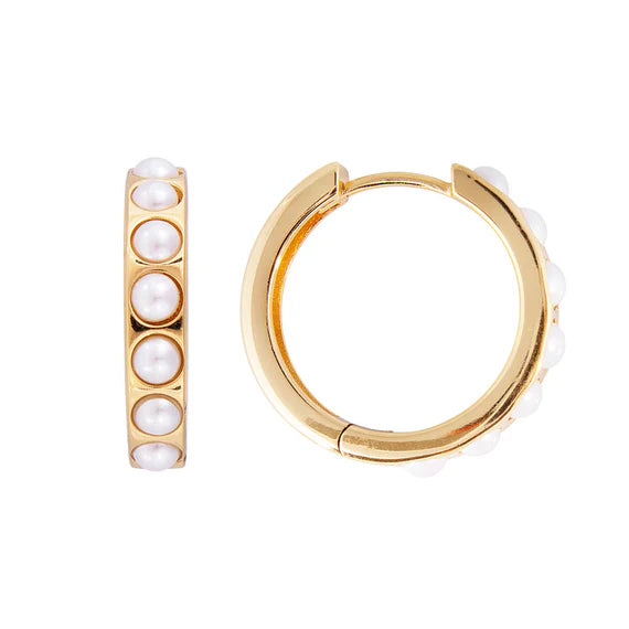 Crystal Pearl Maxi Hoops