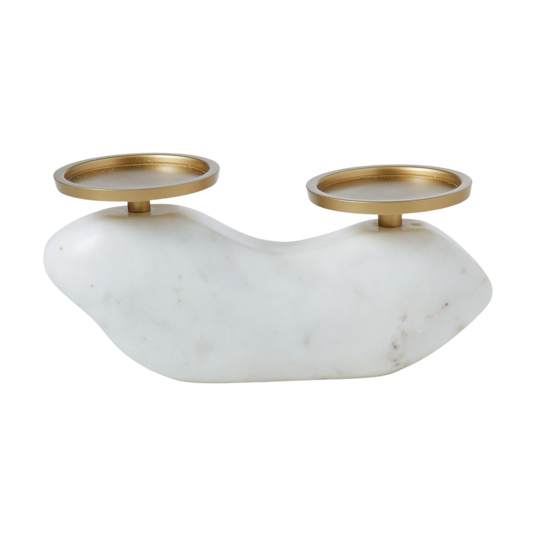 Sculptural Dual Marble Candle Holder