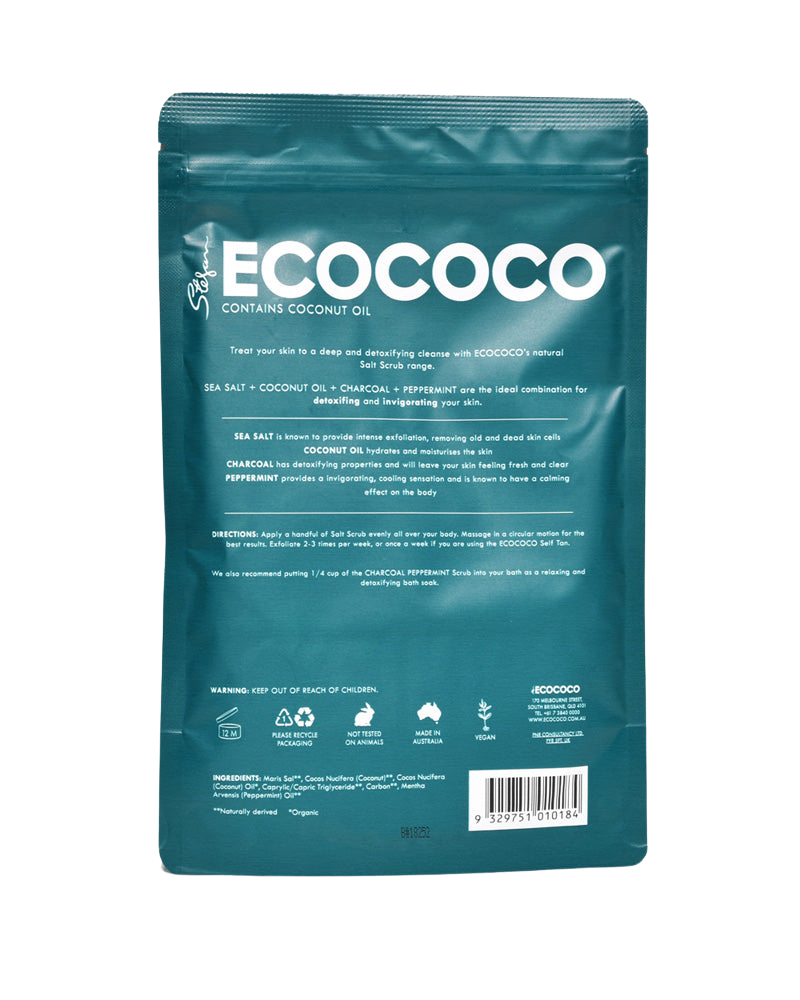 ECOCOCO Charcoal + Peppermint Body Scrub